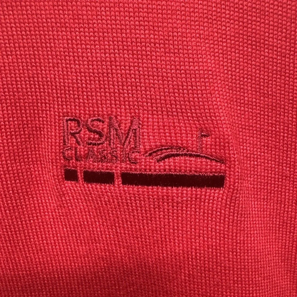polo golf ralph lauren Henley Sweater Mens XXL Red Merino Wool‎ Embroidered Logo